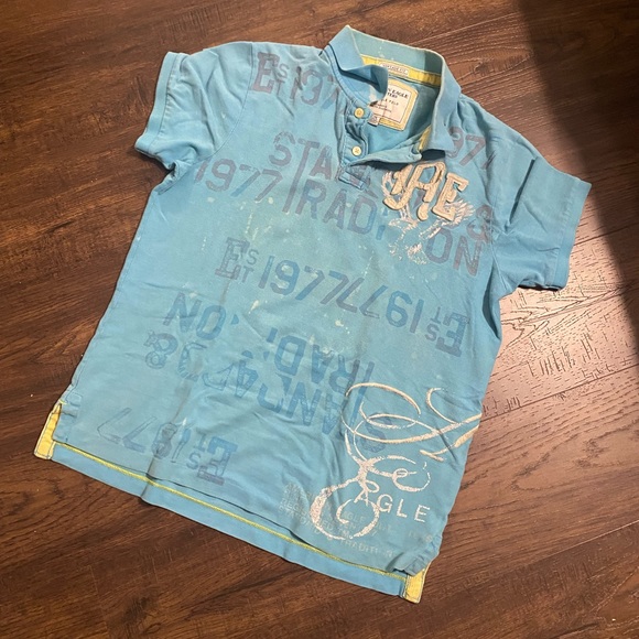 American Eagle Blue Polo - Picture 1 of 3